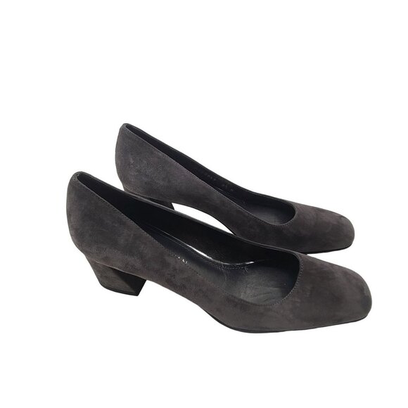 Stuart Weitzman Women's Suede Heels Gray Size 8.5 - Picture 2 of 10